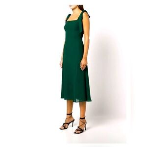 Reformation Twilight Dress In Dark Green Size 2
